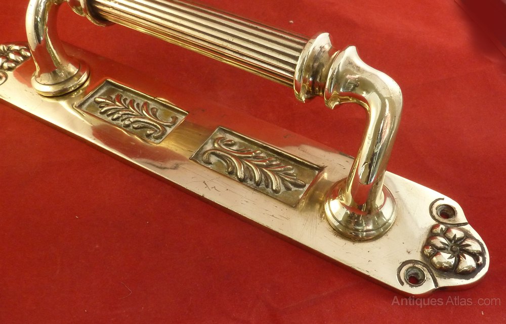 Antiques Atlas Antique Brass Door Handles With Push Plates