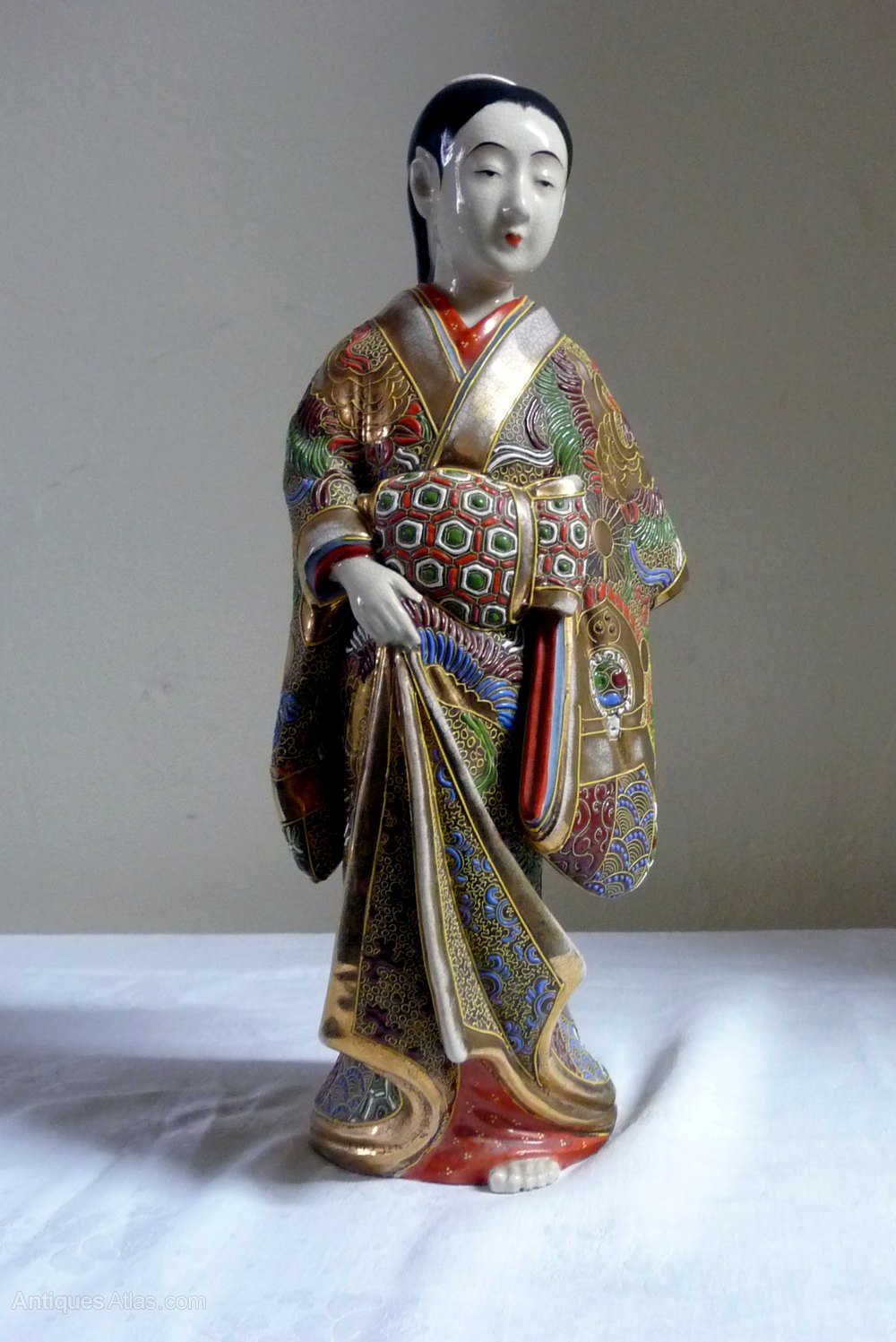 Antiques Atlas Large Japanese Geisha Figurine