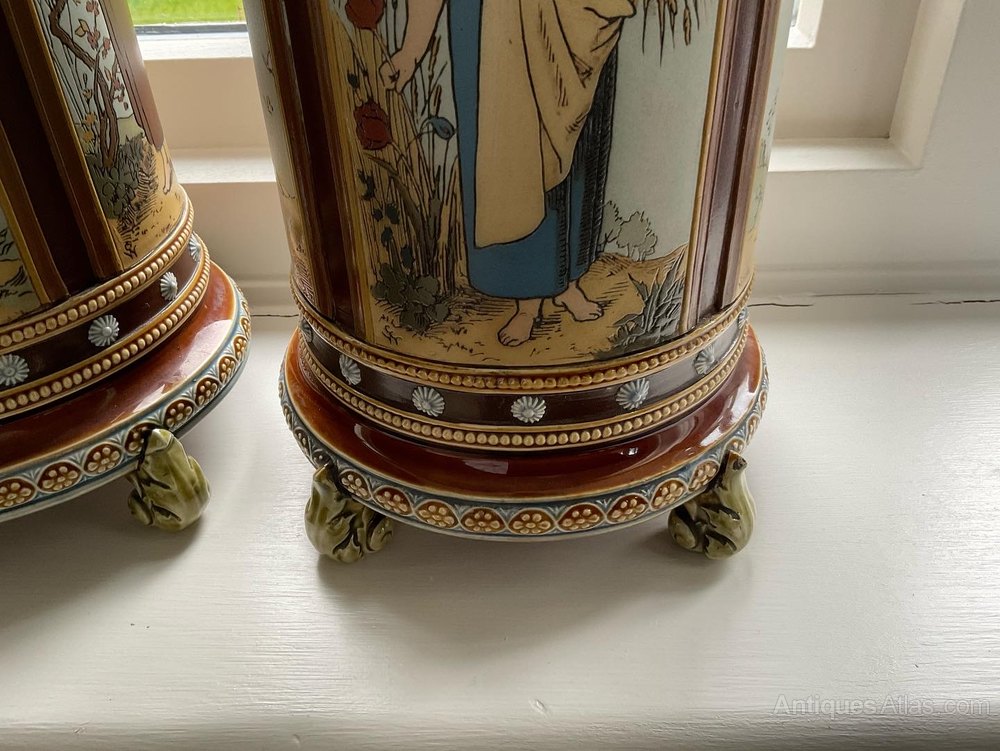 Antiques Atlas Pair Villeroy & Boch Mettlach Vases C. Warth
