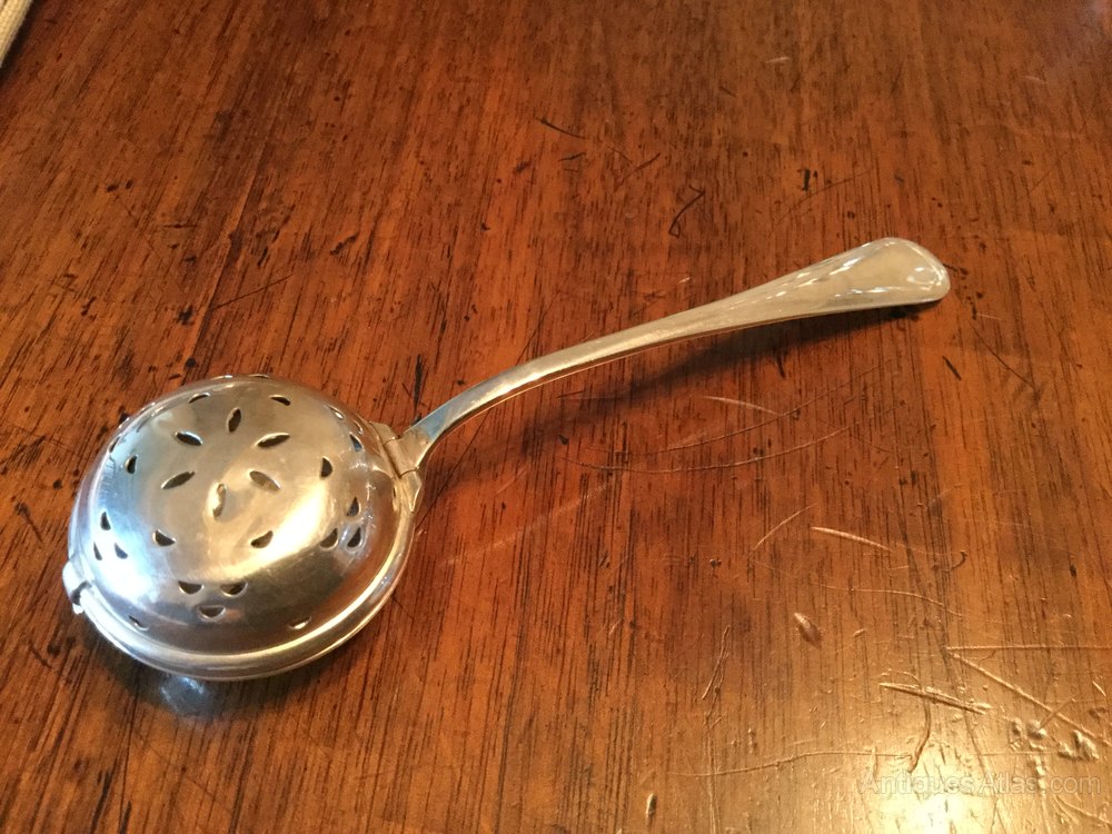 Antiques Atlas Silver Tea Strainer Spoon Goldsmiths C1924