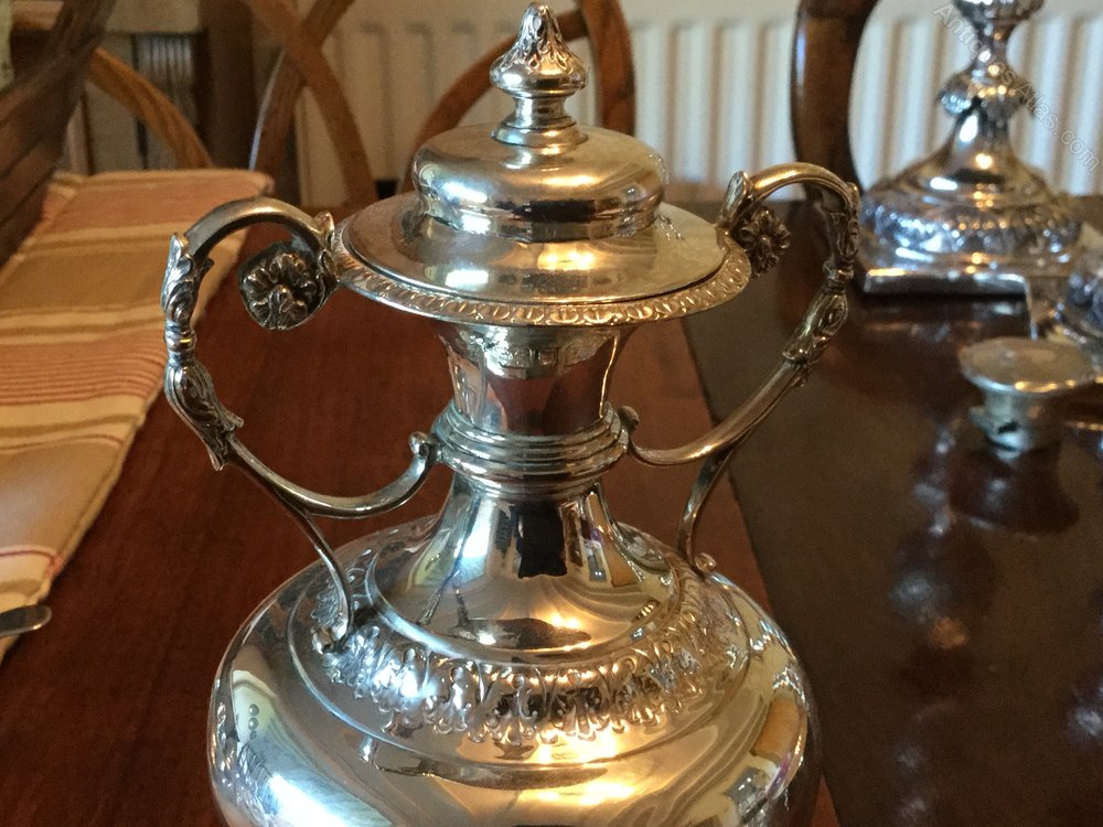 Antiques Atlas Silver Lidded Vase, Goldsmiths, London C1906