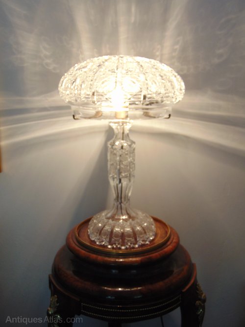 Antiques Atlas A Stunning Cut Glass Mushroom Table Lamp as832a177