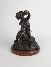 French Bronze Sculpture Cherub