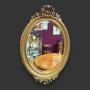 Gilded Oval Wall Mirror French 19th Century