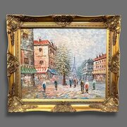 Impressionist Parisian Oil On Canvass