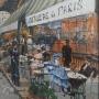 Paris painting  Parisian Street scene