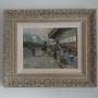Impressionist Oil Painting Parisian Street Scene