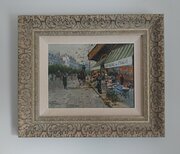 Impressionist Oil Painting Parisian Street Scene