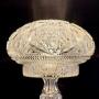Large Cut Glass Table Lamp  Mushroom Table Lamp