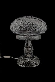 Large Cut Glass Mushroom Deco Table Lamp