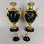 Pair Cassolettes   marble urns