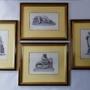 Set Four Quality Prints in Black Gilt Frames