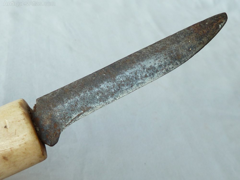 Antiques Atlas Inuit Bone Handle Hunting Knife Scrimshaw Eskimo