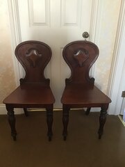 Pair Of Mahogany Hall Chairs
