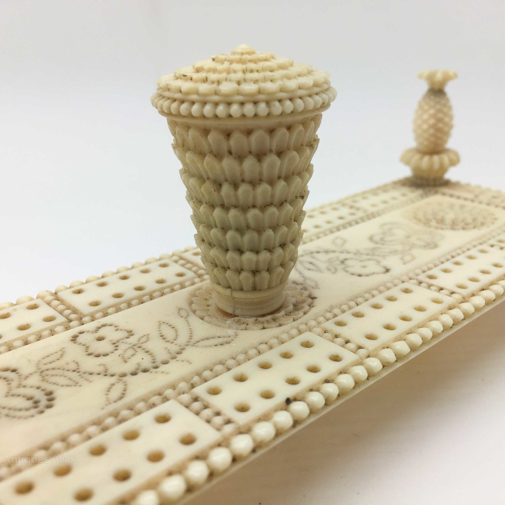 Antiques Atlas Intricate Victorian Carved Ivory Crib Board