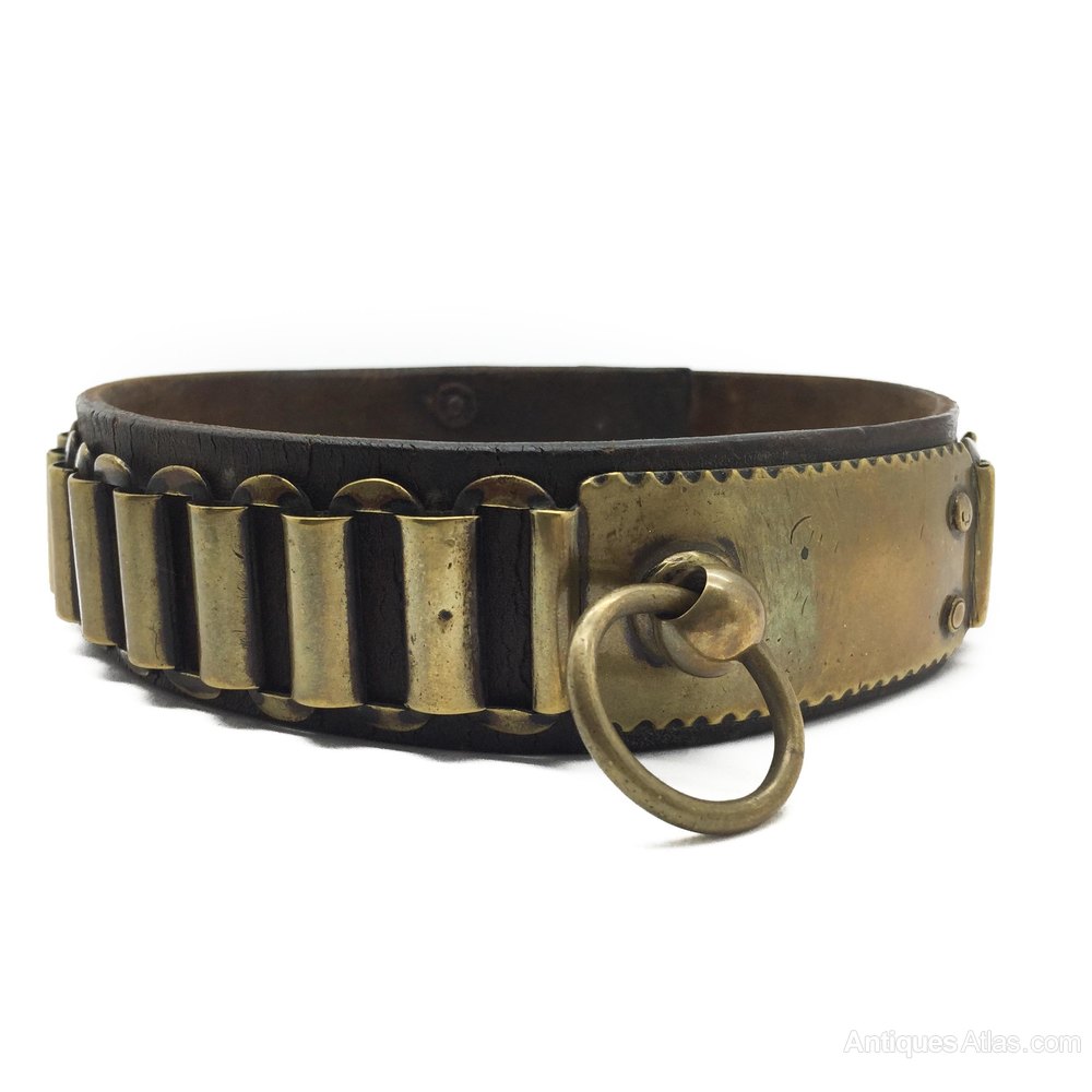 Antiques Atlas Victorian Brass And Leather Dog Collar C1880