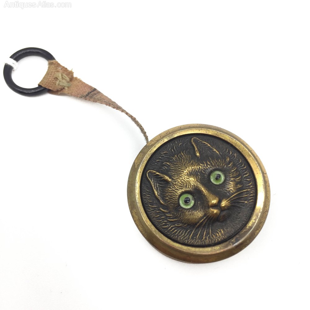 Antiques Atlas Victorian Novelty Brass Cat Tape Measure Sewing