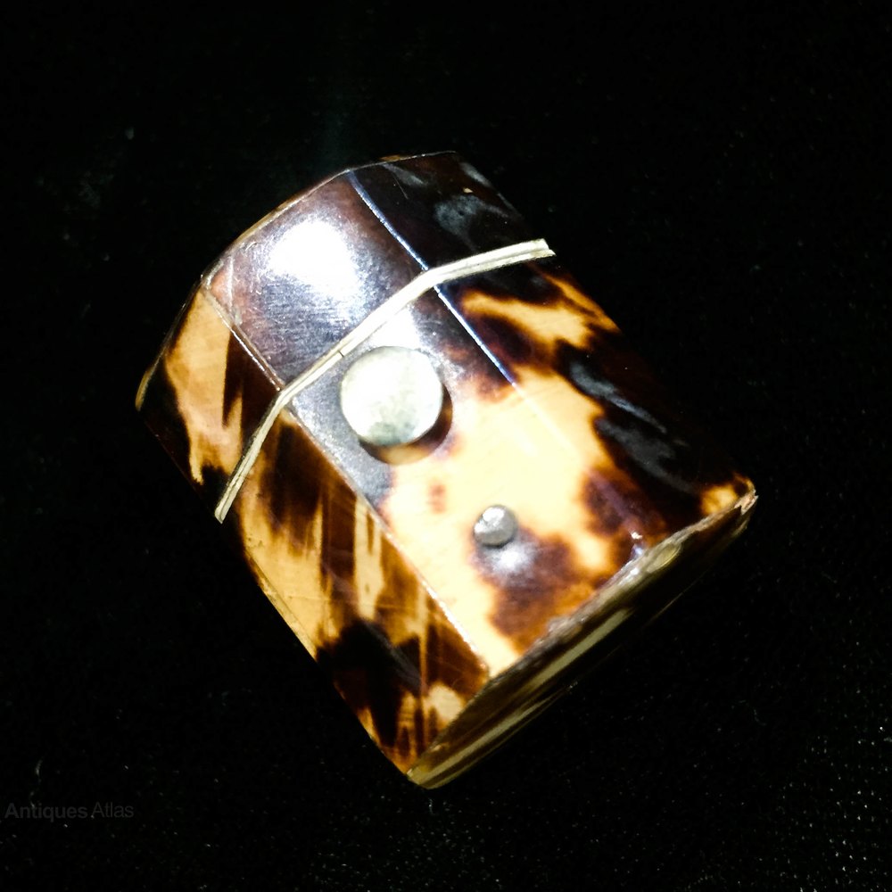 Antiques Atlas Victorian C1880 Tortoiseshell Thimble Case Sewing