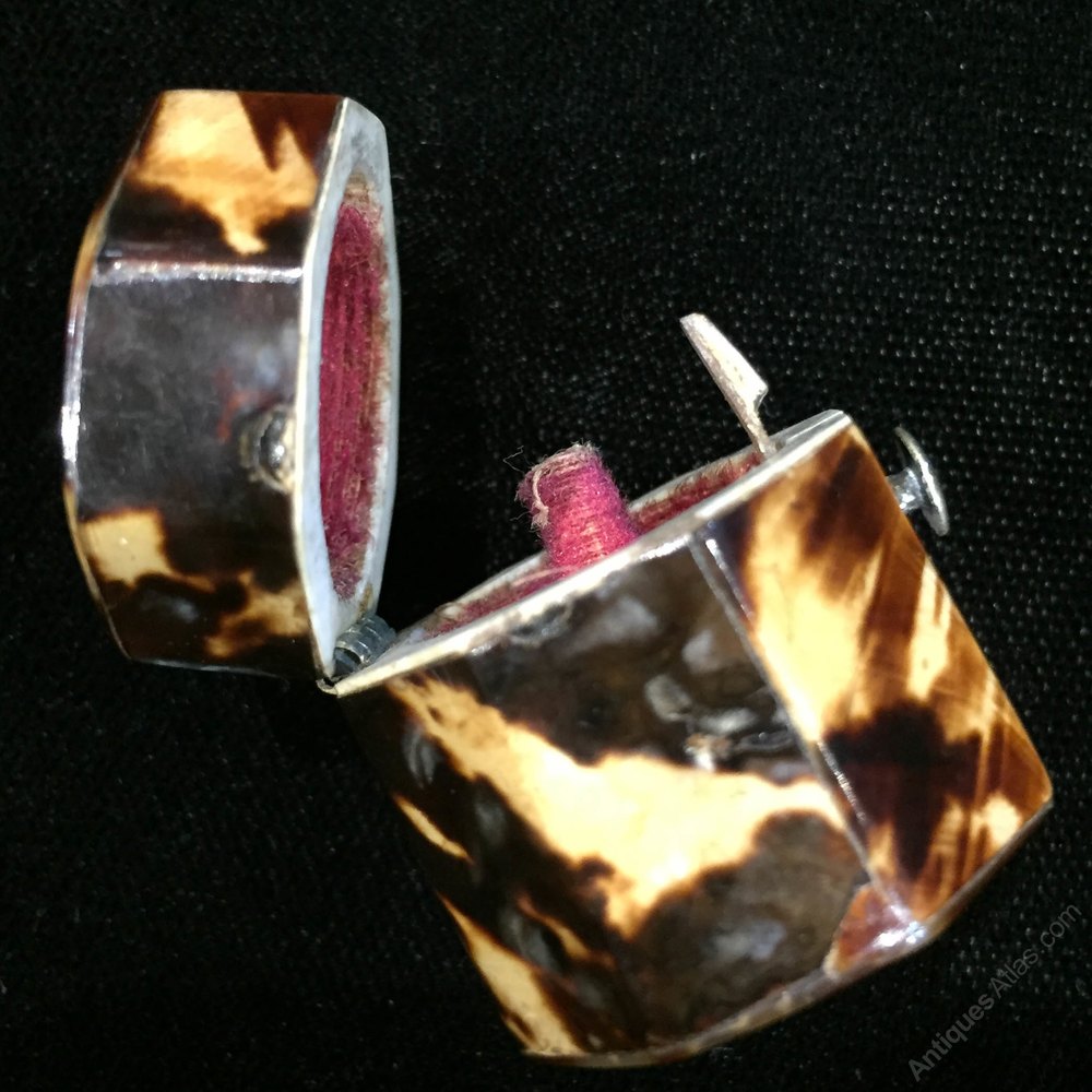 Antiques Atlas Victorian C1880 Tortoiseshell Thimble Case Sewing