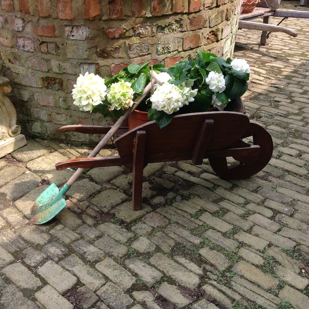 Antiques Atlas Vintage Childs Wooden Wheelbarrow Planter