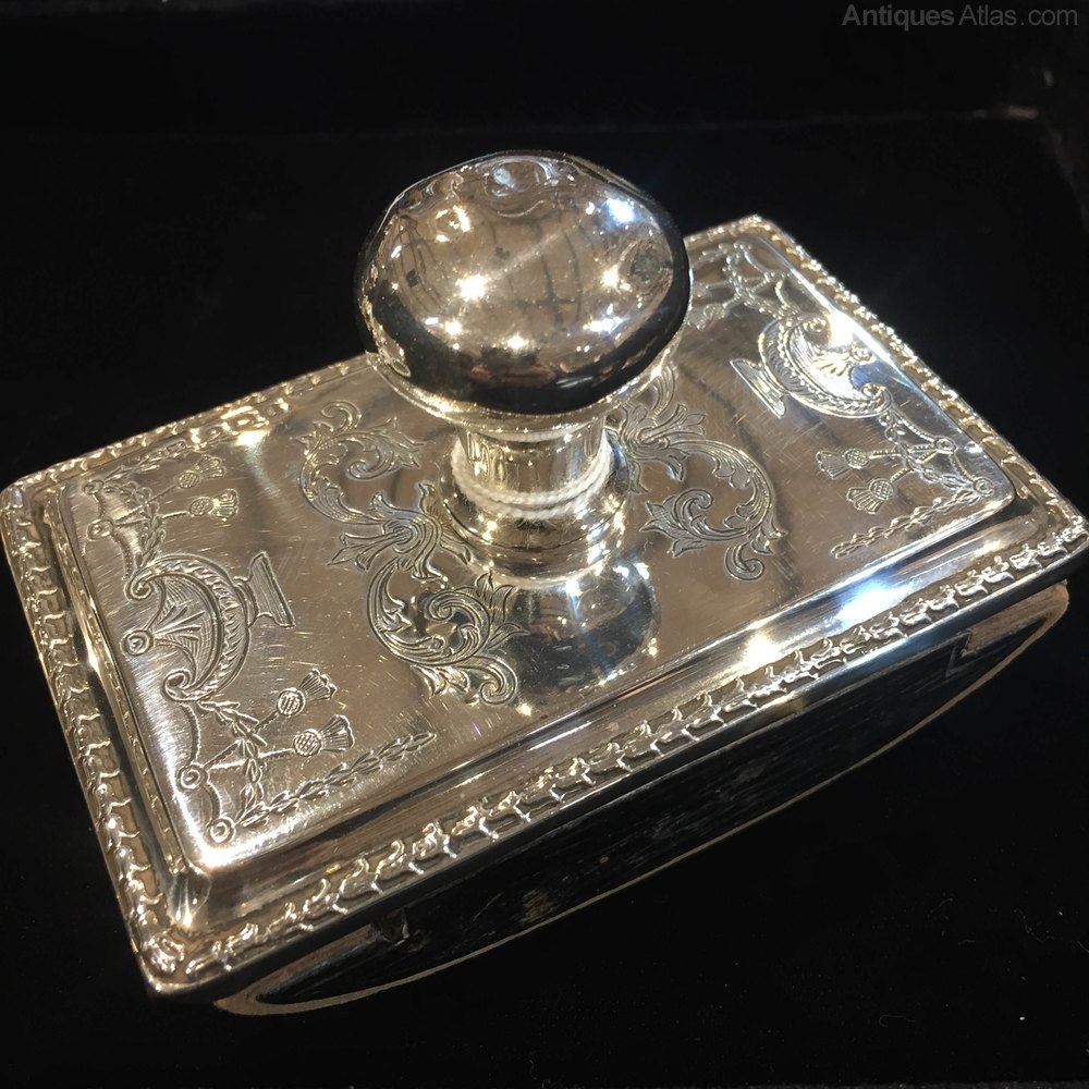 Antiques Atlas Wonderful Edwardian Silver Desk Blotter Birm 1908