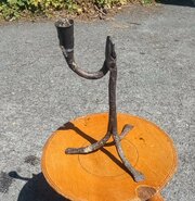 18th Century Wrought Iron Rushnip And Socket 