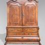 18th C Dutch Walnut Cabinet Armoire