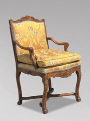 18th C French Carved Walnut Armchair