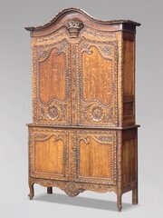 18th C French Oak Buffet Deux Corps Normandy