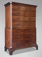 18th C George III Mahogany Chest-on-Chest