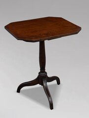 18th C George III Mahogany Octagonal Tripod Table