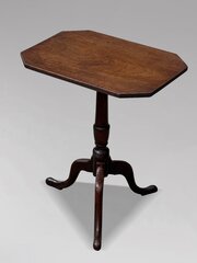 18th C George III Mahogany Octagonal Tripod Table