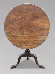 18th C George III Period Mahogany Tripod Table