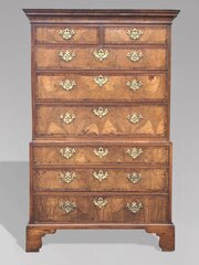 18th C George II Period Walnut Chest On Chest