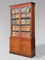 18th C Georgian Mahogany Library Bookcase