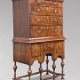 18th C Queen Anne Period Walnut Chest on Stand