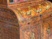 18th C Sheraton Satinwood Inlaid Bureau Bookcase