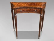 1980s Quality Walnut Inlaid Console Table