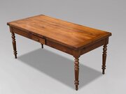 19th C French Fruitwood Draw Leaf Dining Table