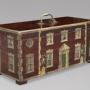 19th C Oak Painted Country Georgian House Box