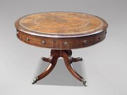 19th C Regency Mahogany Drum Table