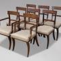 19th C Set of 8 Regency Mahogany Dining Chairs