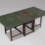 19th C Swedish Painted Top Drop-Leaf Dining Table