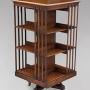 19th C Tall Walnut Revolving Bookcase