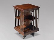 19th C Victorian Mahogany Revolving Bookcase