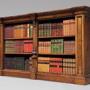 19th C William IV Burr Walnut Low Open Bookcase