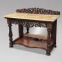 19th C William IV Carved Rosewood Console Table