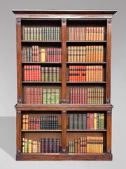 19th C William IV Mahogany Open Library Bookcase