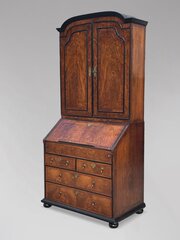 Early 18th Century George I Walnut Bureau Bookcase