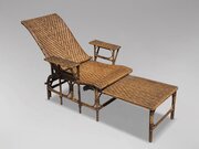French Riviera Bamboo & Rattan Sun Lounger